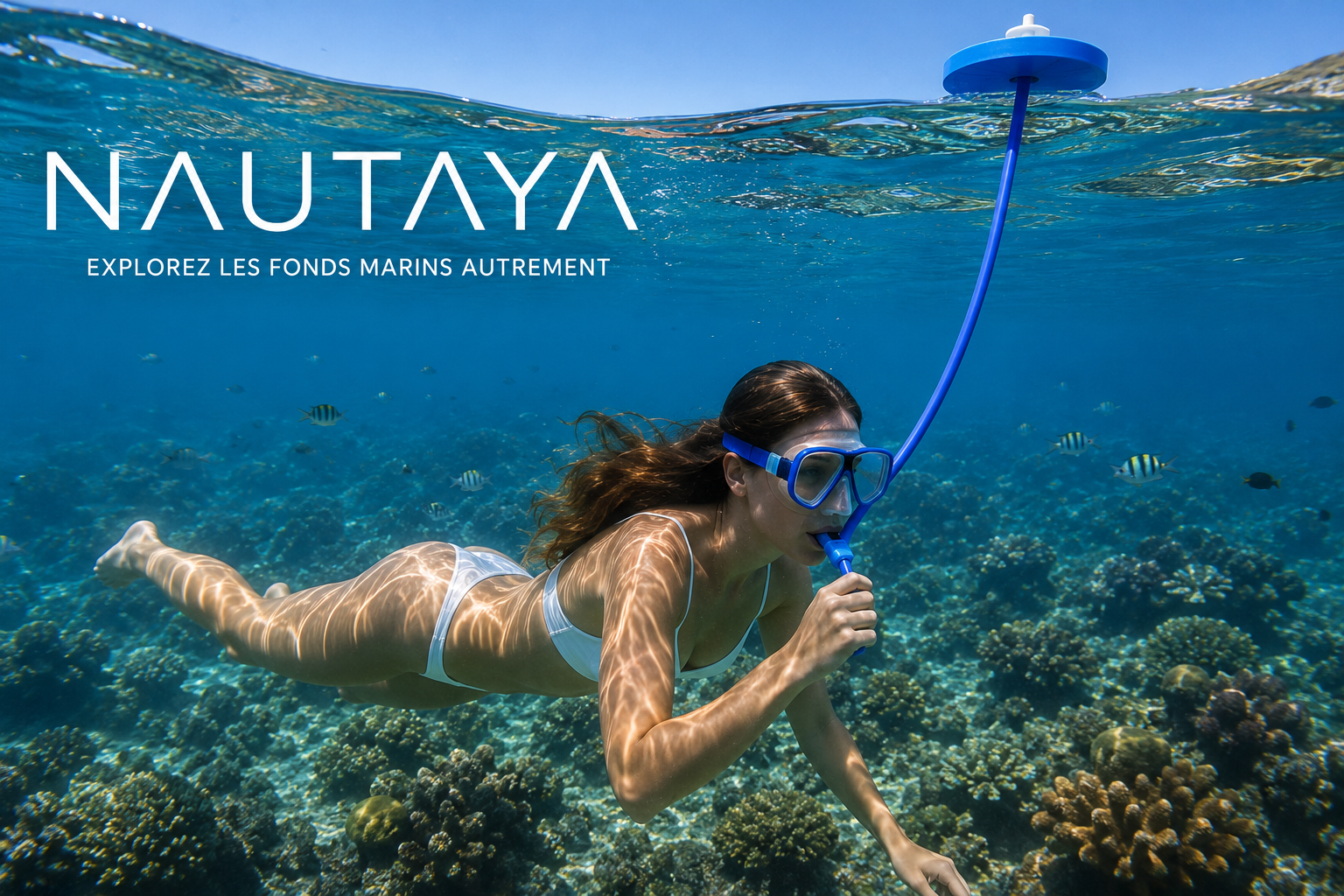 NAUTAYA™ — Tube de respiration pour snorkeling